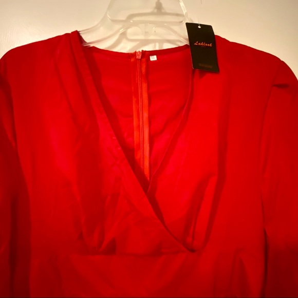 Laklook Size XXL Red Long Sleeve Dress NWT - Picture 2 of 3